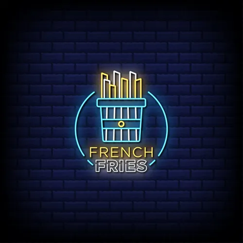 French Fries Shop Neon Sign - Custom Cups Now