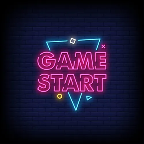 Game Start Neon Sign - Custom Cups Now