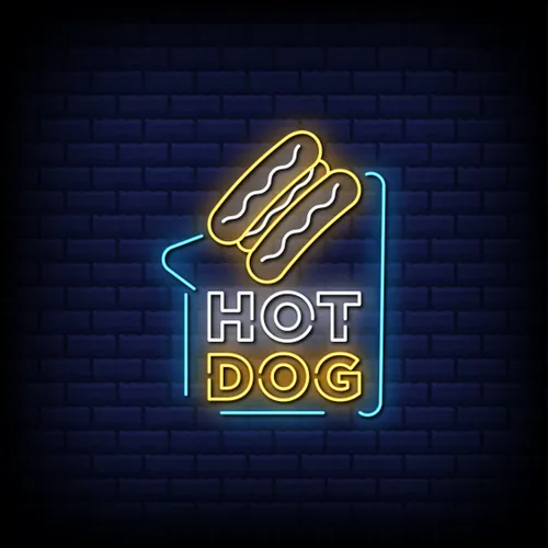Hot Dog Neon Sign - Custom Cups Now