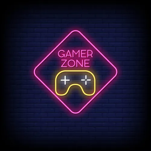 Gamer Zone Neon Sign - Custom Cups Now