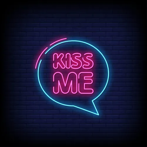 Kiss Me Neon Sign - Custom Cups Now