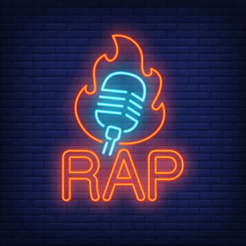 Rap Microphone Flame Neon Sign - Custom Cups Now