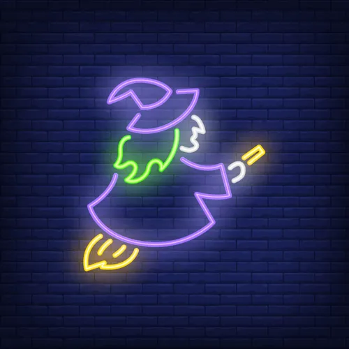 Witch Neon Sign - Custom Cups Now