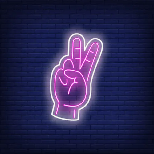 Peace Neon Sign - Custom Cups Now