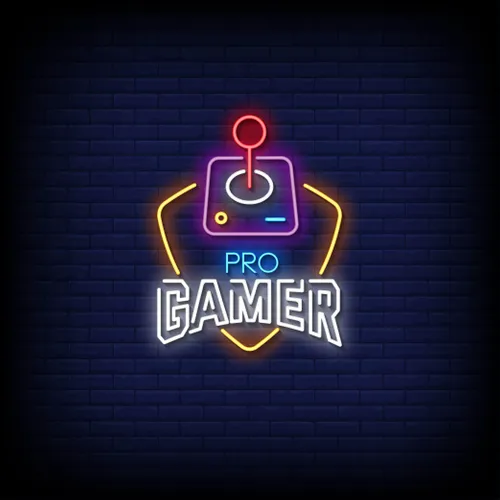 Pro Gamer Joystick Neon Sign - Custom Cups Now