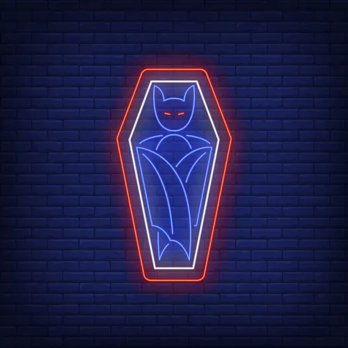 Vampire Coffin Neon Sign - Custom Cups Now