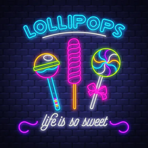 Lollipops Neon Sign - Custom Cups Now