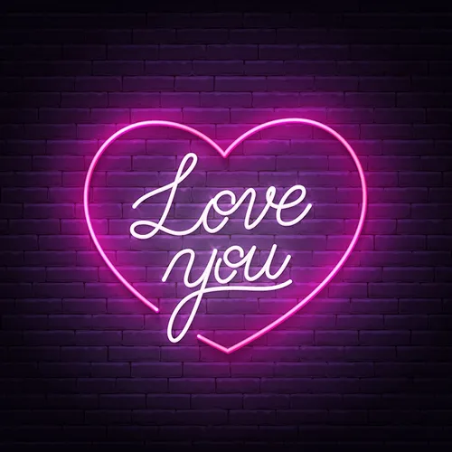 Pink Love You Neon Sign - Custom Cups Now