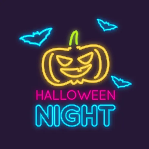 Pumpkin Halloween Night Neon Sign - Custom Cups Now