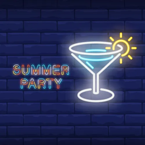 Summer Party Neon Sign - Custom Cups Now