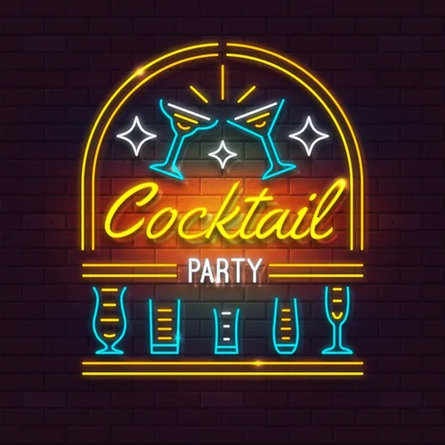 Cocktail Party Neon Sign - Custom Cups Now