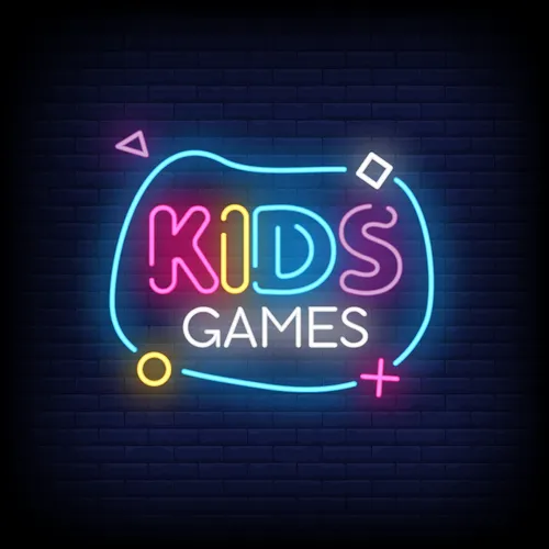 Kids Games Neon Sign - Custom Cups Now