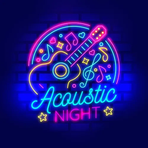 Acoustic Night Party Neon Sign - Custom Cups Now