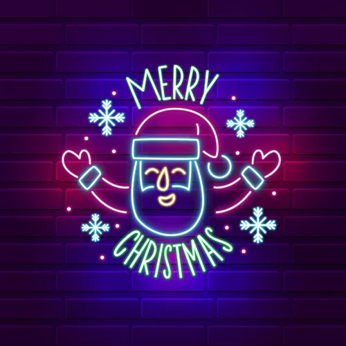 Santa Welcoming on Christmas Eve Neon Sign - Custom Cups Now