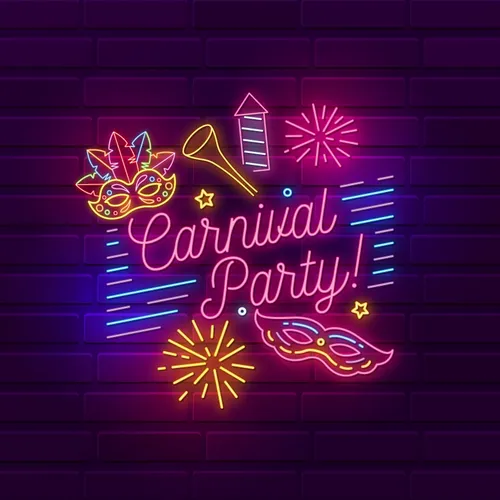 Carnival Party Neon Sign - Custom Cups Now