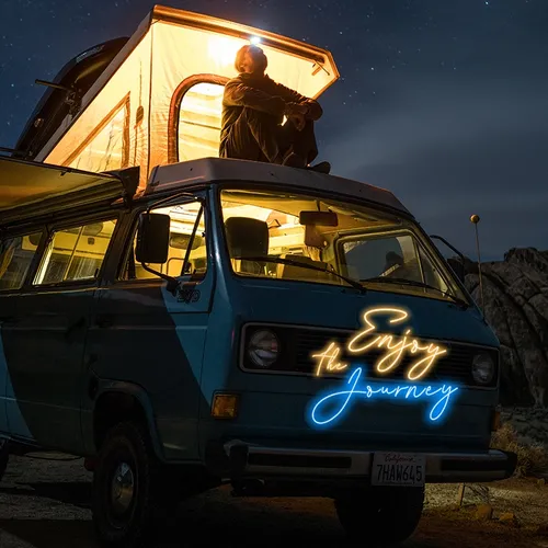 Enjoy the Journey Neon Sign - Custom Cups Now