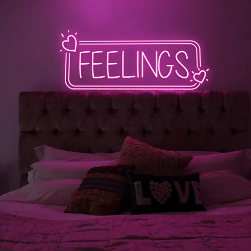 Feelings Neon Sign - Custom Cups Now