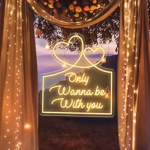 Only Wanna Be With You Neon Sign - Custom Cups Now