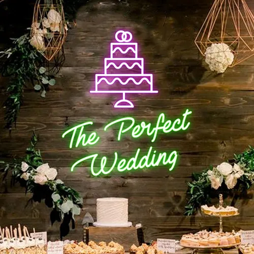 The Perfect Wedding Neon Sign - Custom Cups Now