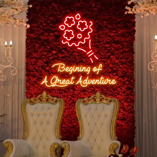 Beginning of a Great Adventure Neon Sign - Custom Cups Now