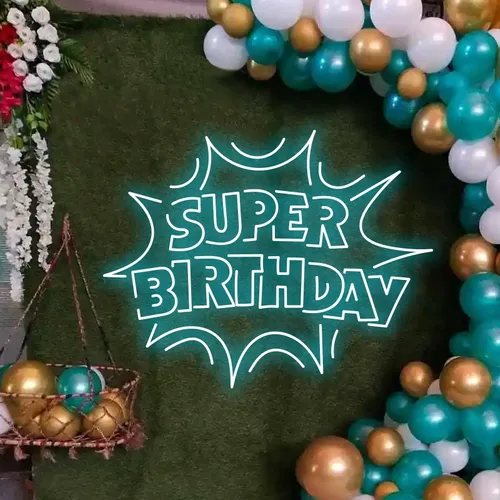 Super Birthday Neon Sign - Custom Cups Now