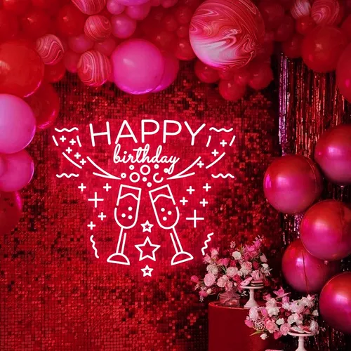 Birthday Cocktail Party Neon Sign - Custom Cups Now