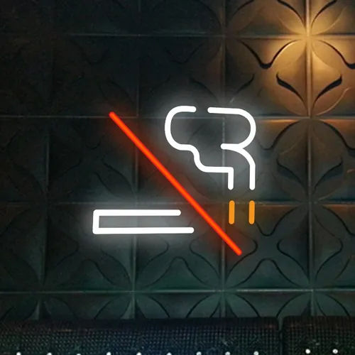 No Smoking Simple Neon Sign - Custom Cups Now