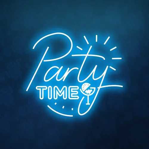 Party Time Neon Sign - Custom Cups Now