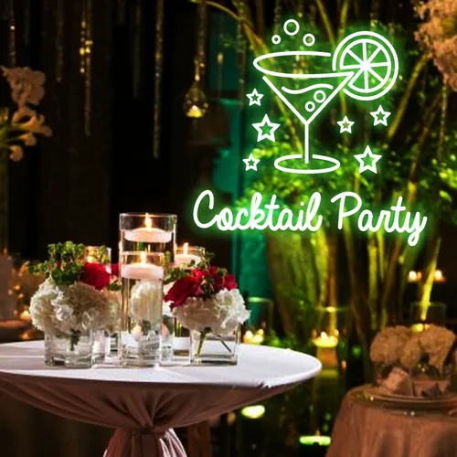 Cocktail Party Neon Sign - Custom Cups Now