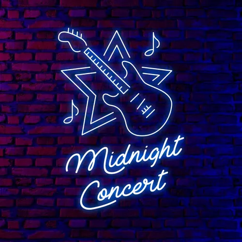 Midnight Concert Neon Sign - Custom Cups Now