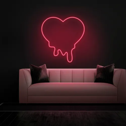 Melting Heart Neon sign - Custom Cups Now
