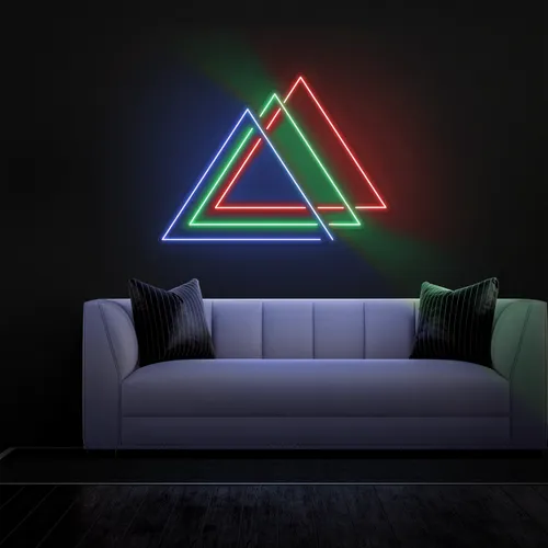 Triangles Neon Sign - Custom Cups Now