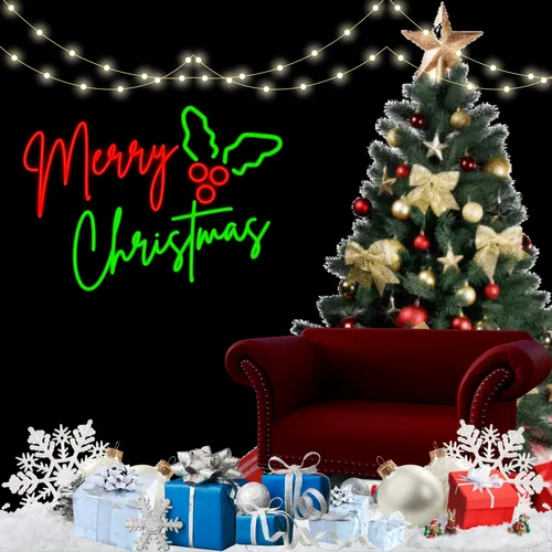 Sparkly Yuletide Neon Sign - Custom Cups Now