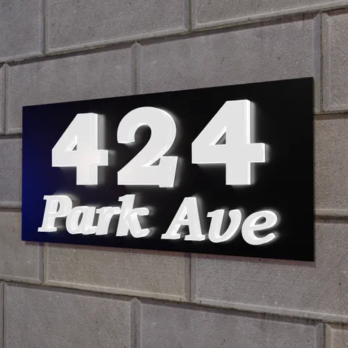 Push-Thru Lightbox House Number - Custom Cups Now