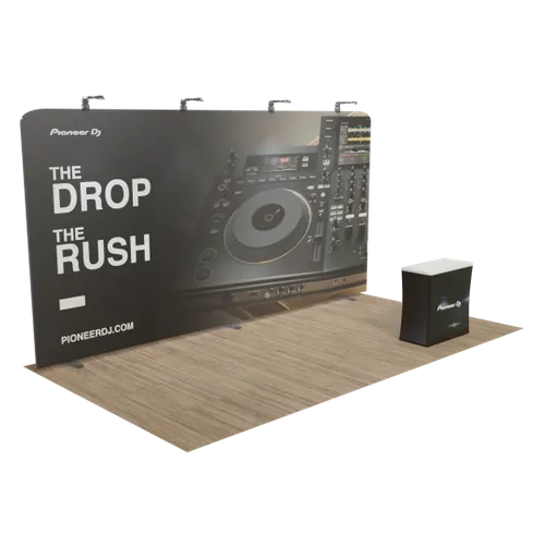 Custom Zip Up Trade Show Display 20' x 10' - Custom Cups Now