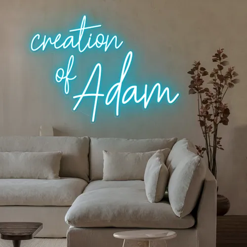 Creation Of Adam Neon Sign - Custom Cups Now
