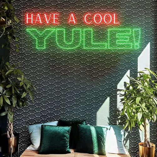Have a Cool Yule! Neon Sign - Custom Cups Now