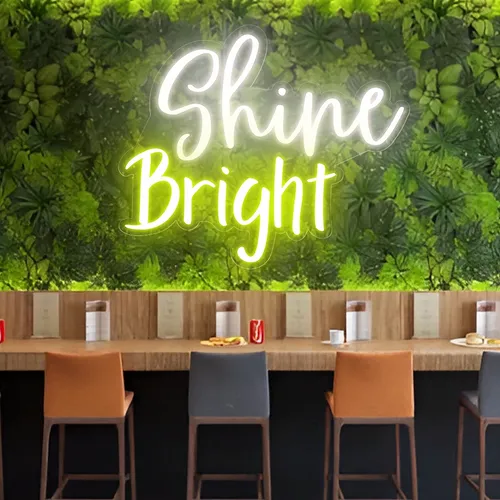 Shine Bright Neon Sign - Custom Cups Now