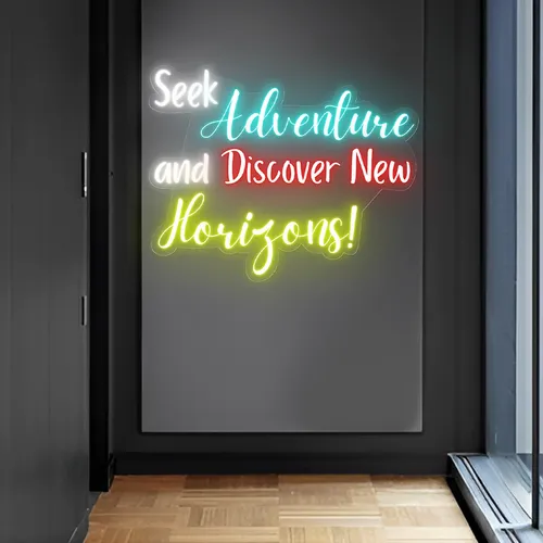 Seek Adventure Neon Sign - Custom Cups Now
