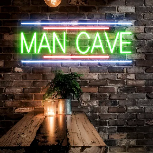 Man Cave Neon Sign - Custom Cups Now