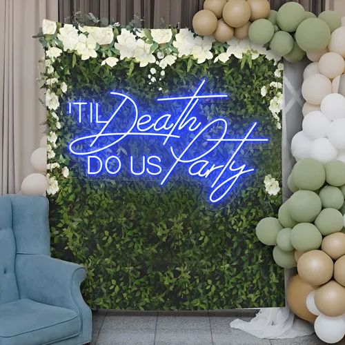 Til Death Do Us Party Neon Sign - Custom Cups Now