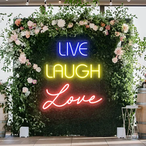 Live Laugh Love Neon Sign - Custom Cups Now
