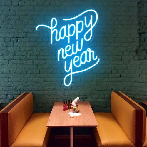 Happy New Year Neon Sign - Custom Cups Now