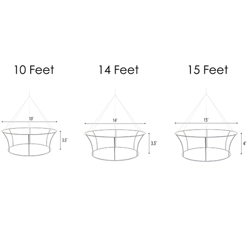 Custom Tapered Circle Personalized Trade Show Hanging Signs - Custom Cups Now