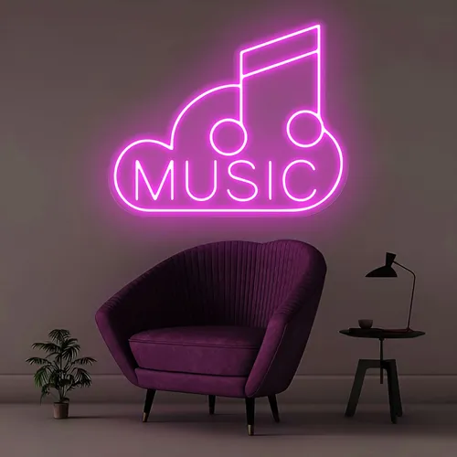 Music Neon Sign - Custom Cups Now
