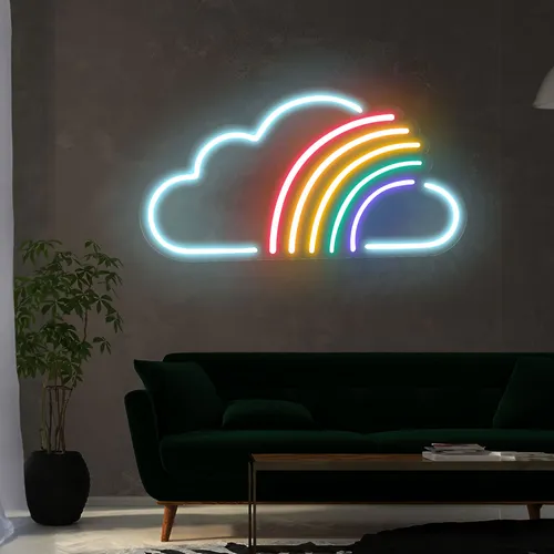 Rainbow Neon Sign - Custom Cups Now