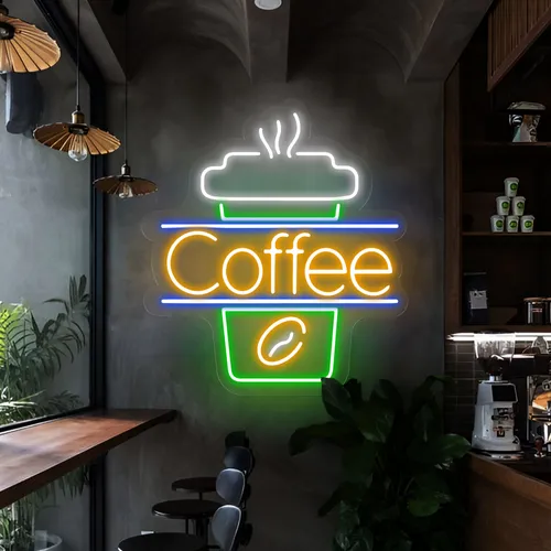 Coffee Neon Sign - Custom Cups Now