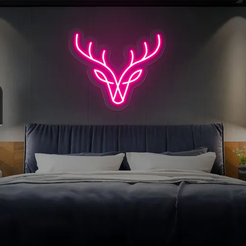Abstract Deer Neon Sign - Custom Cups Now