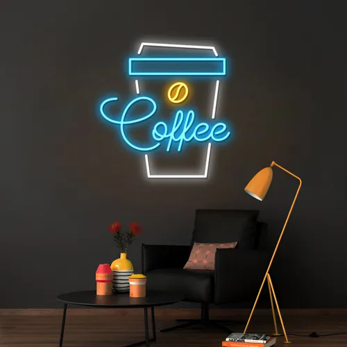 Snazzy Eye-catching Coffee Neon Sign - Custom Cups Now