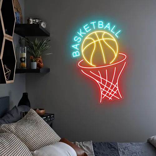 Basketball Neon Sign - Custom Cups Now